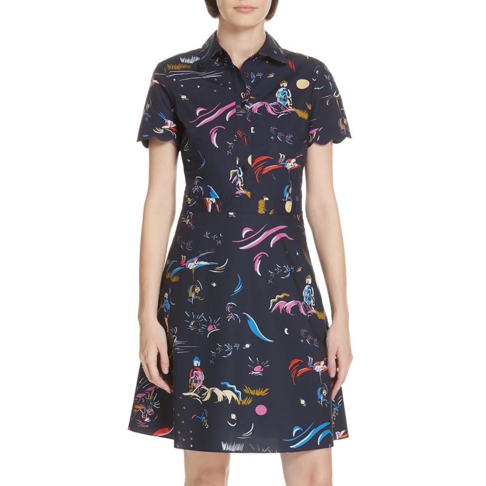 Tory Burch Scalloped Edge Shirtdress